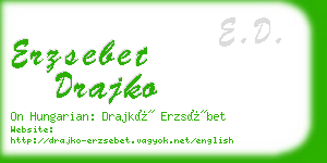erzsebet drajko business card